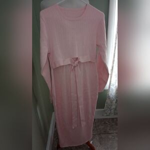 NWT Fashion Boutique Sweater Dress Light Pink Size XL